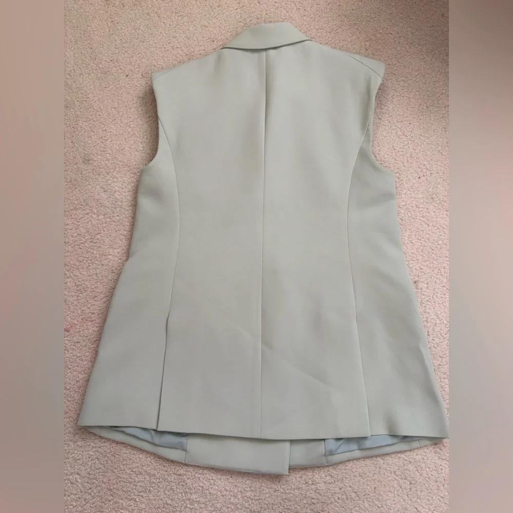 Veronica Beard sea mist double breasted Becca Vest, career, preppy, sz 10 - Picture 5 of 8